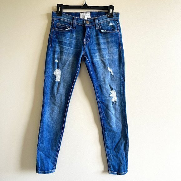 Current/Elliott Women's The Stiletto Skinny Jean in Niagara Destroy Wash Size 25 - Picture 2 of 8